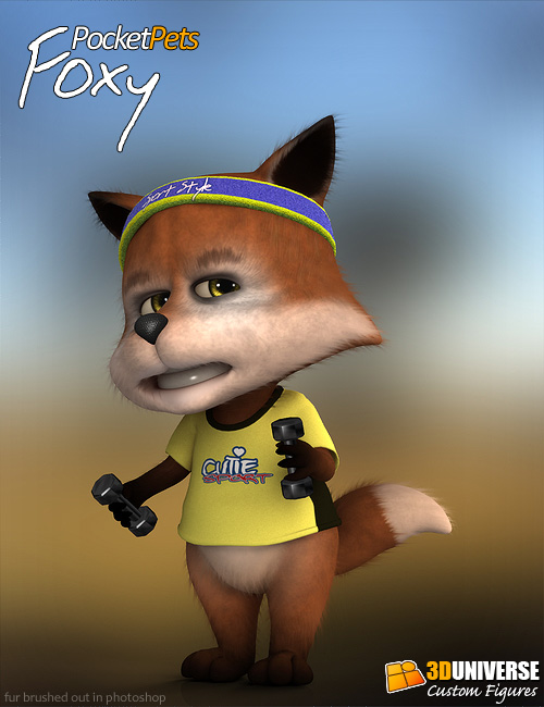 Pocket Pets Foxy by: 3D Universe, 3D Models by Daz 3D