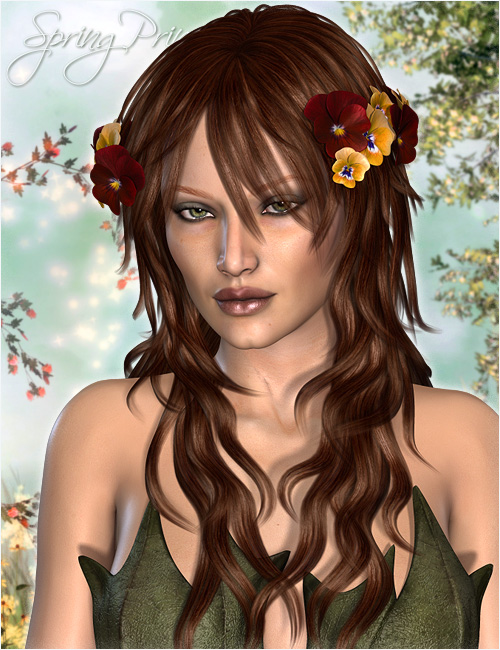 Spring Princess Hair by: Valea, 3D Models by Daz 3D