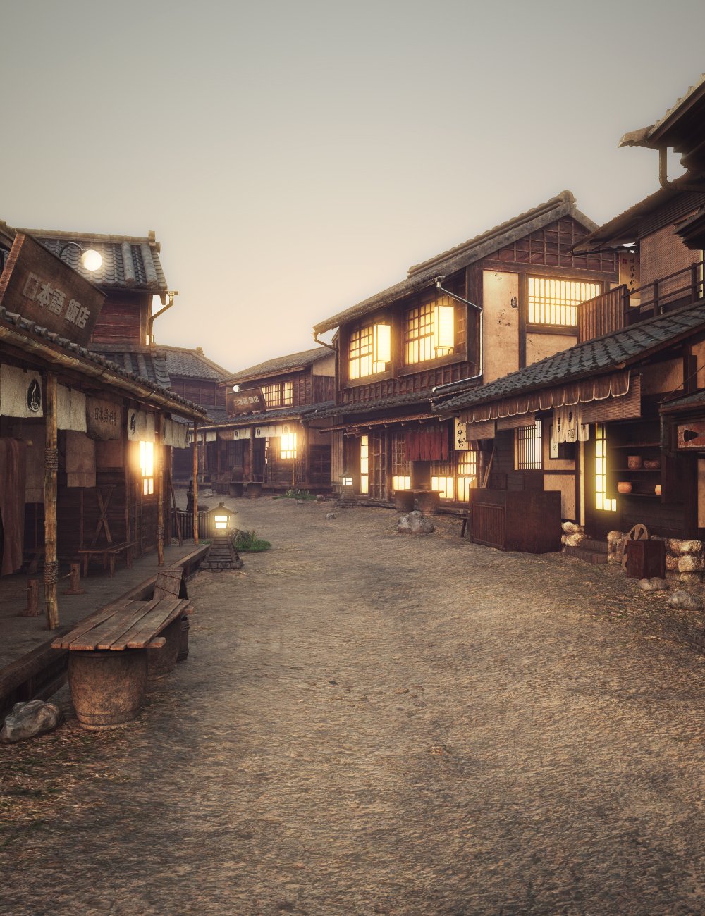 XI Japanese Town by: Xivon, 3D Models by Daz 3D