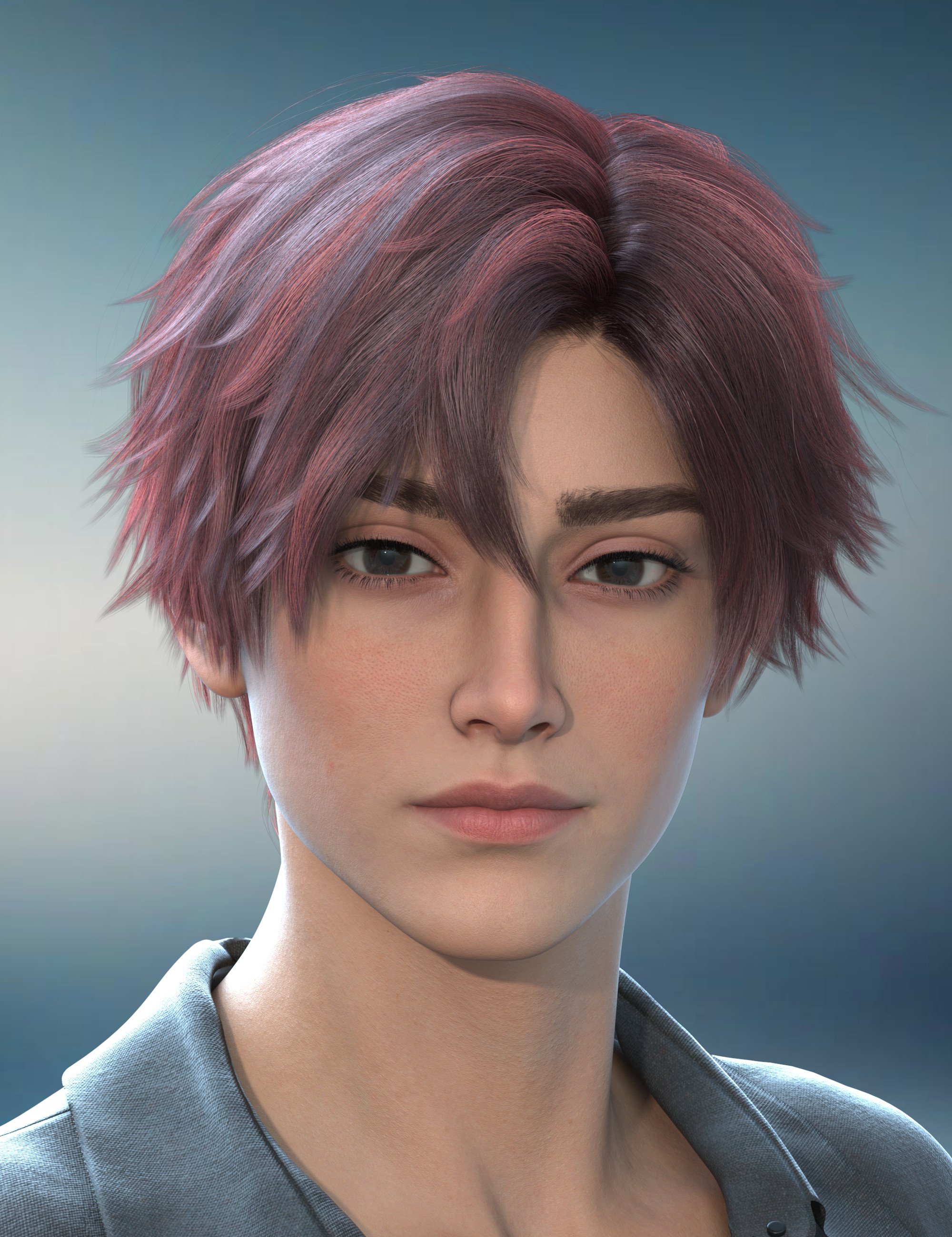 ALO Elias Hair for Genesis 9, 8 and 8.1 Male