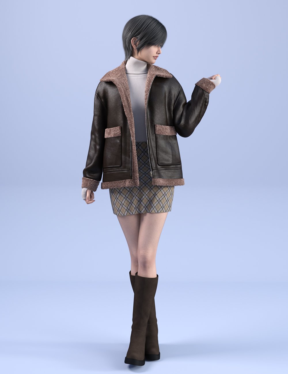 dForce HnC24 Mustang Jacket Outfit for Genesis 9