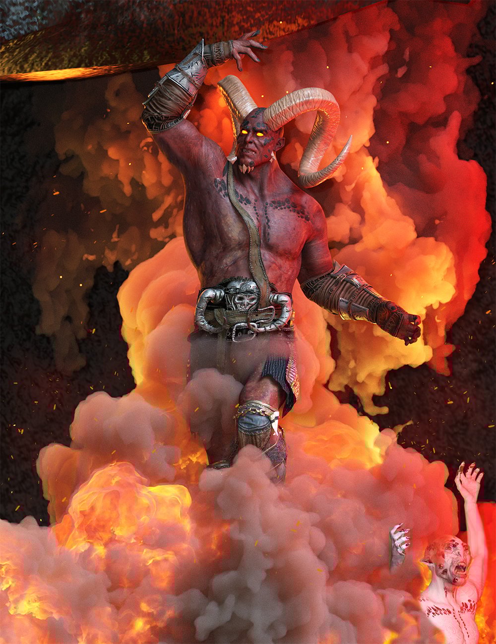 Summoned Demon Poses for Astaroth 9 by: Ensary, 3D Models by Daz 3D