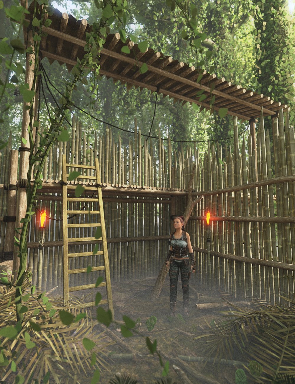 Jungle Palisades 1 by: Enterables, 3D Models by Daz 3D