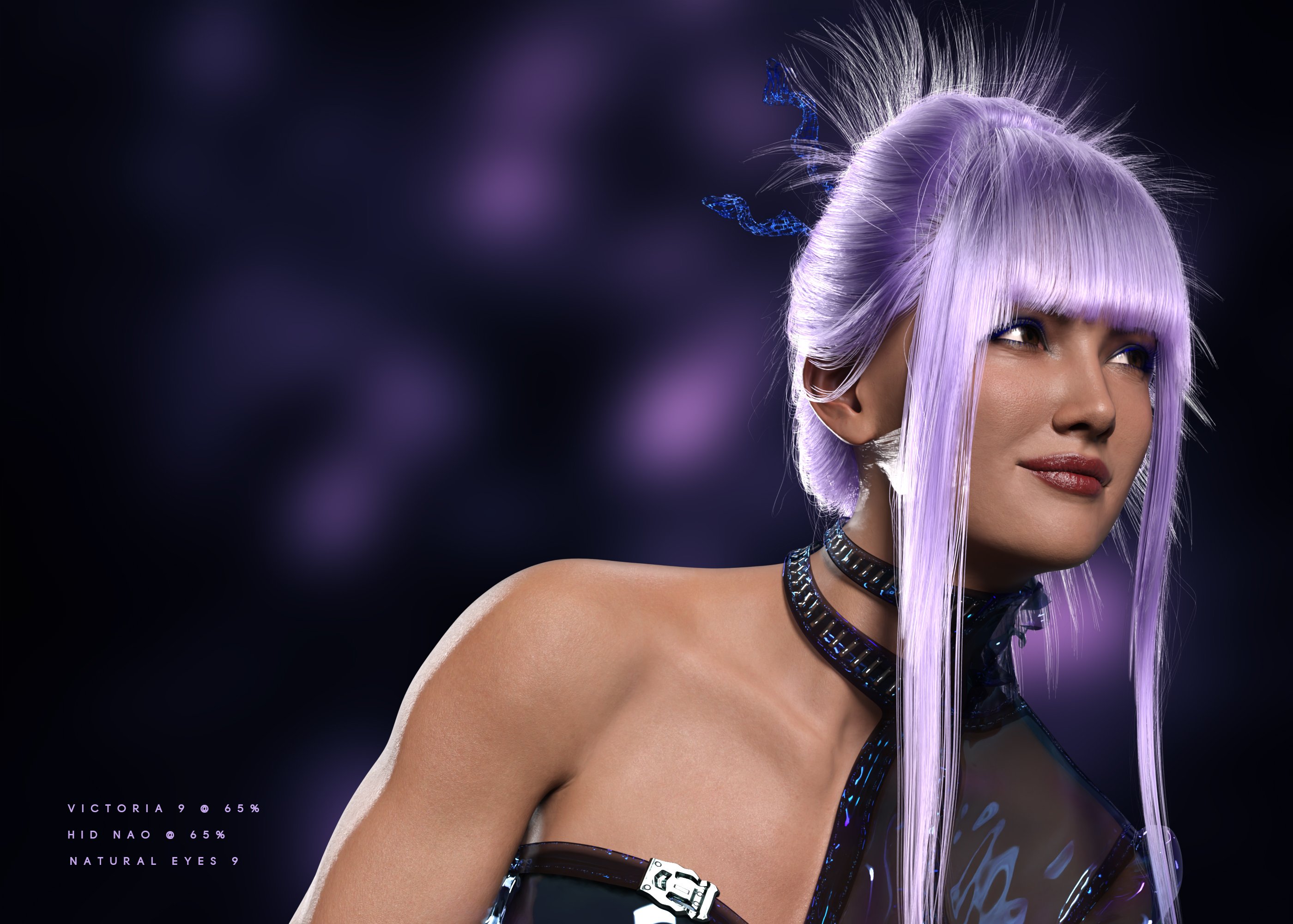 dForce Cyber Attack Hair for Genesis 9