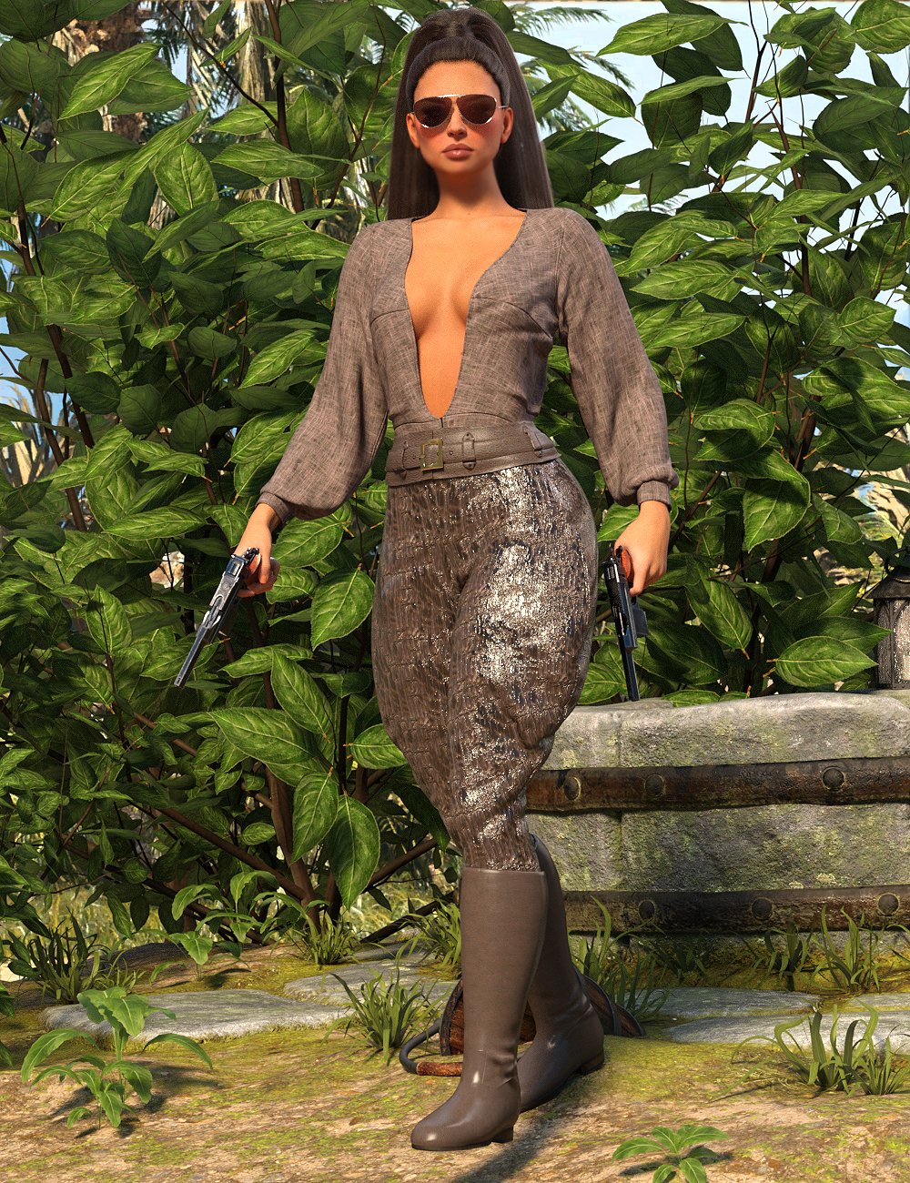 InStyle – dForce Storm Raider Outfit for Genesis 9 and 8 Female Texture Add-On