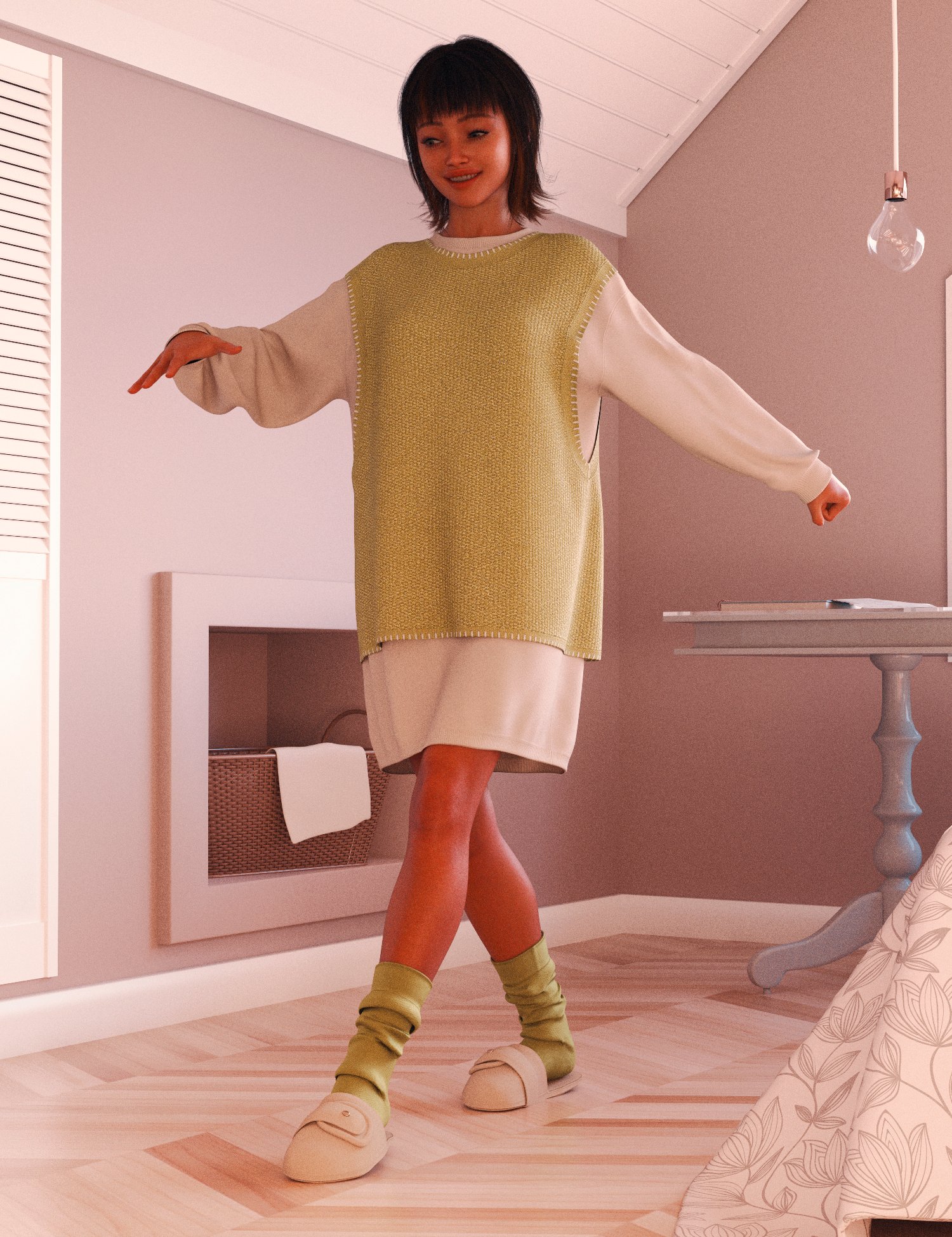 Cute Teen Pajamas Bundle for Genesis 9 by: fjaa3d, 3D Models by Daz 3D