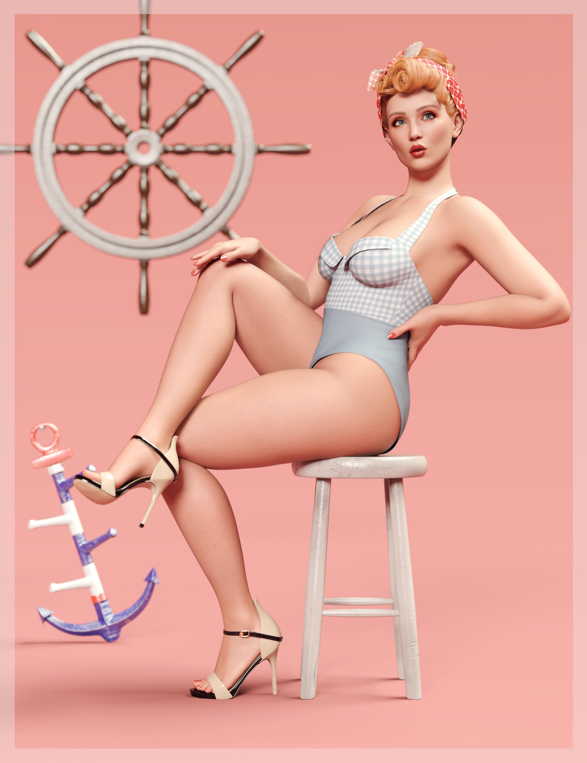 Z Calendar Girl Shape and Pose Mega Set for Genesis 9 and 8 Female by: Zeddicuss, 3D Models by Daz 3D