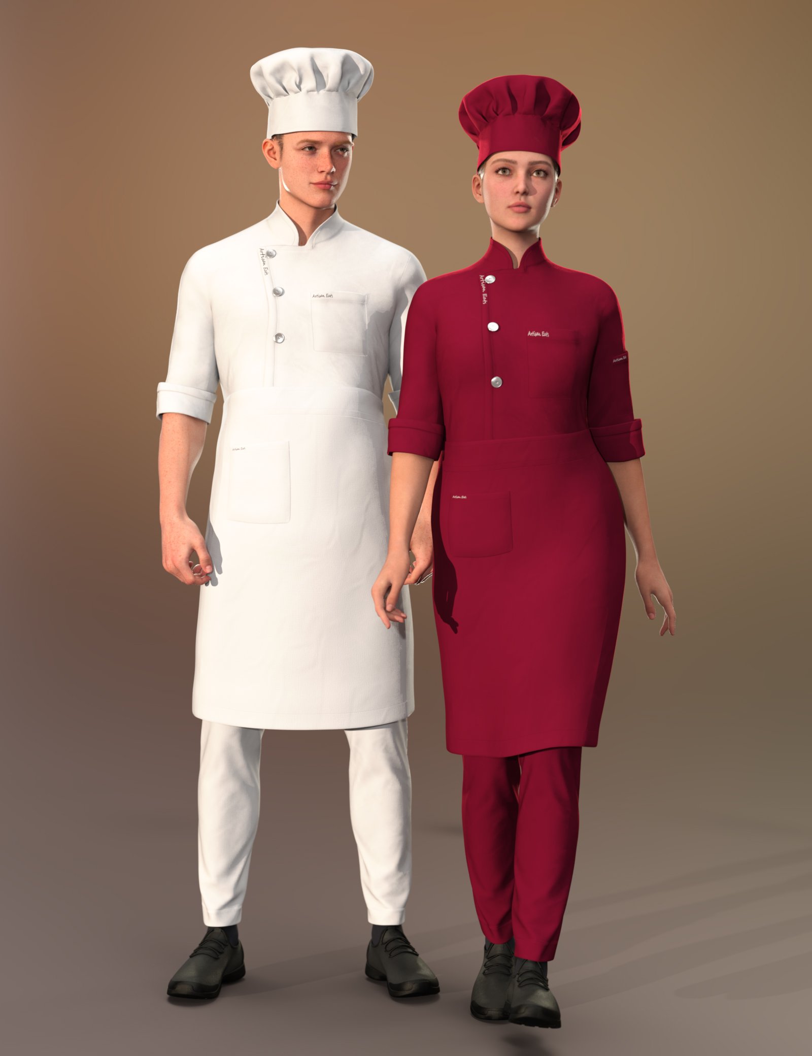 dForce MK Chef Uniform for Genesis 9