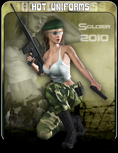 Hot Uniforms Soldier by: Pretty3D, 3D Models by Daz 3D