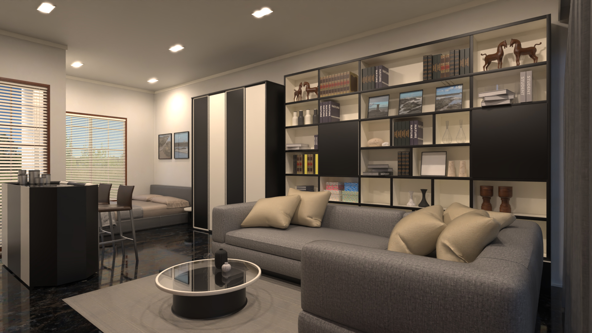 Modern Compact Living Suite ⋆ Freebies Daz 3D