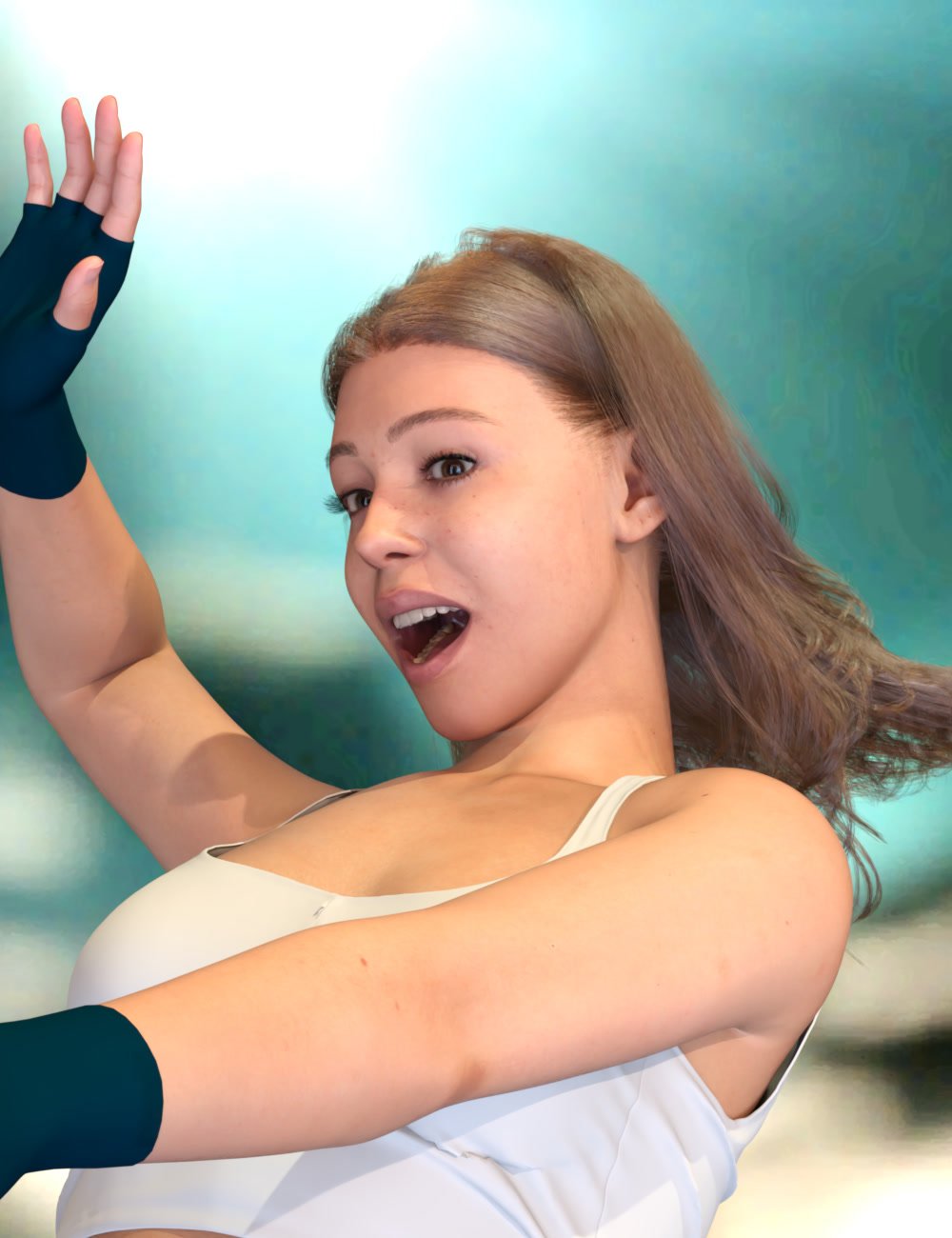 ATG Long Tucked Wavy Hair for Genesis 9