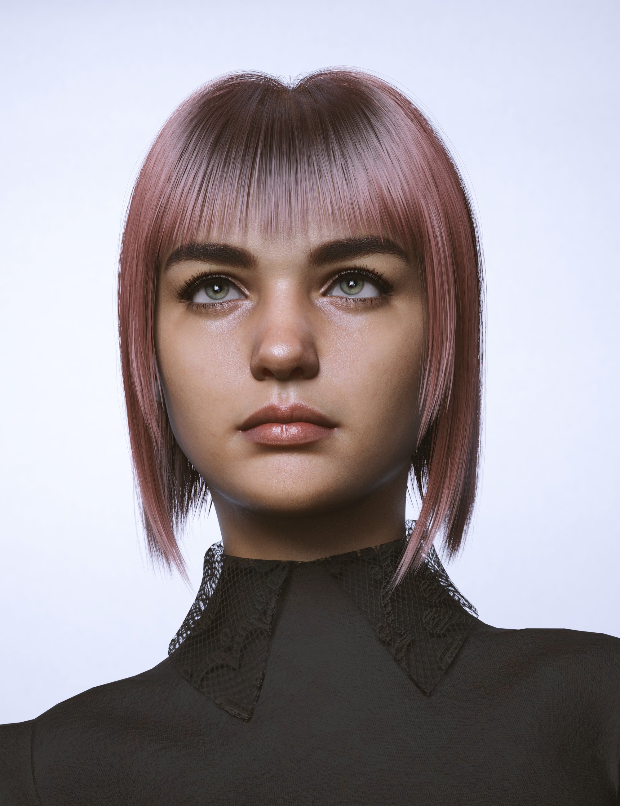 dForce AK Virtuous Hair for Genesis 9 by: Art Ken, 3D Models by Daz 3D