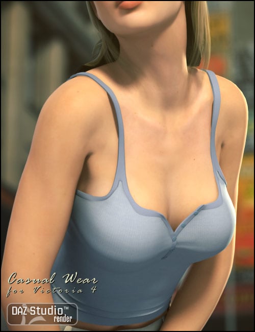 Casual Wear for V4 by: Rosetta, 3D Models by Daz 3D