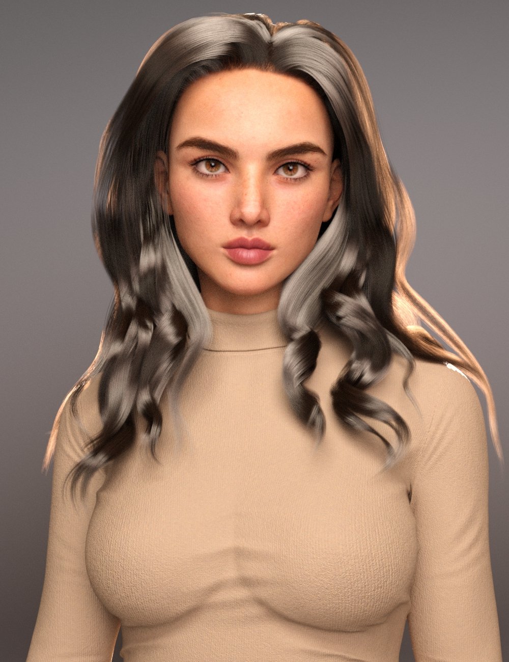 HJSD Hair for Genesis 9 by: Ergou, 3D Models by Daz 3D