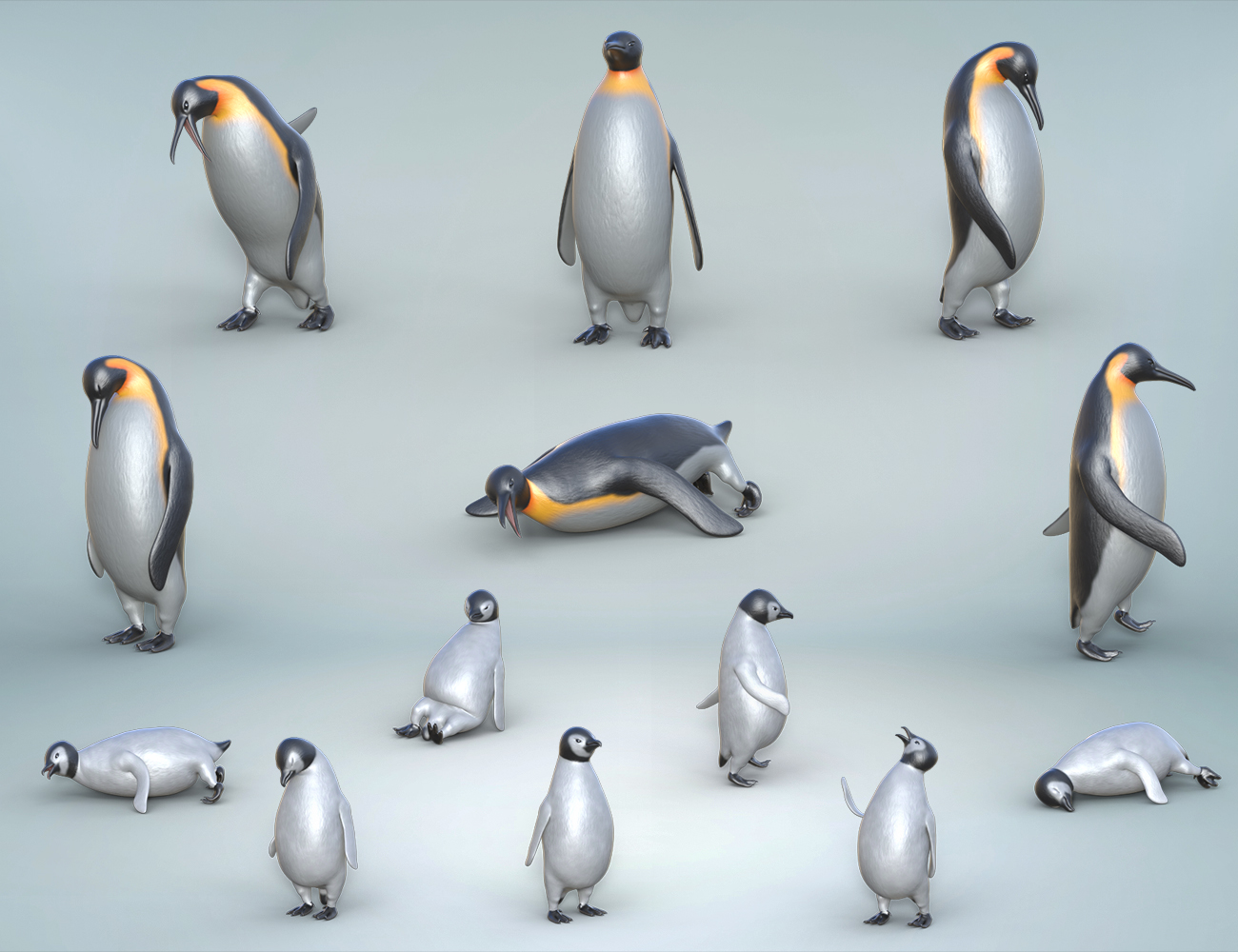Emperor Penguins Daz 3d