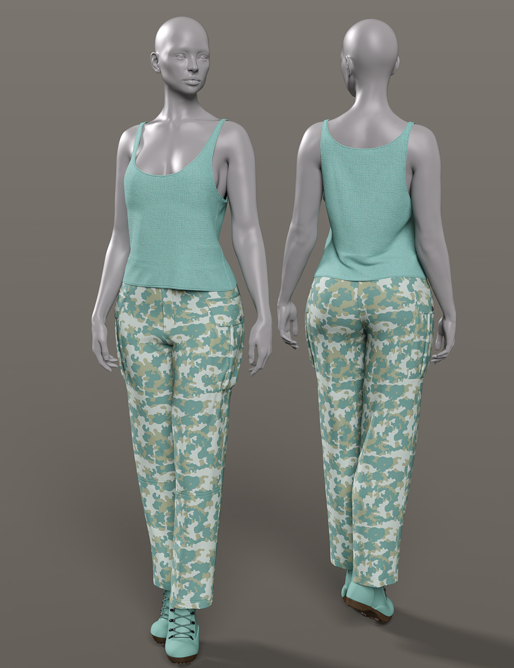 InStyle - dForce Action Gal Outfit Texture Add-On