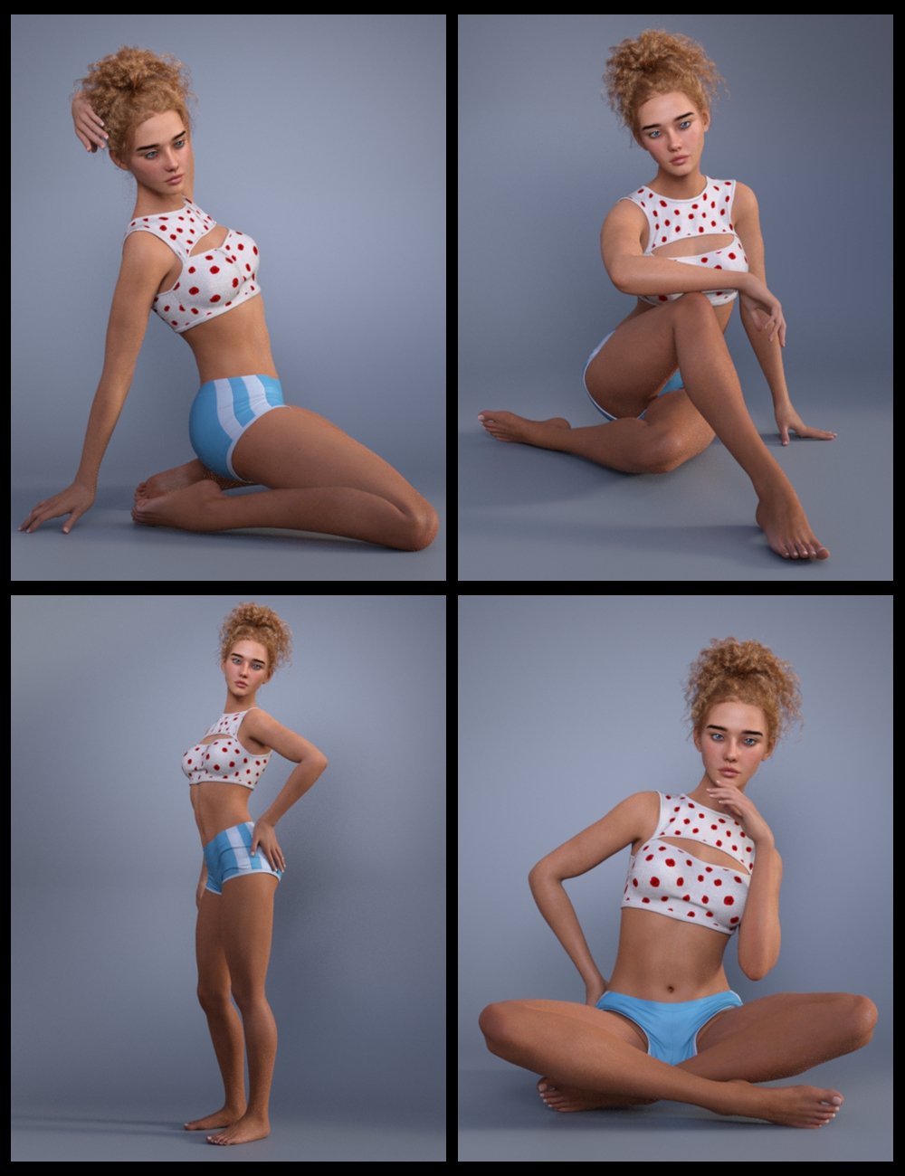 EG Lovely Poses 11 for Genesis 9 by: Ergou, 3D Models by Daz 3D