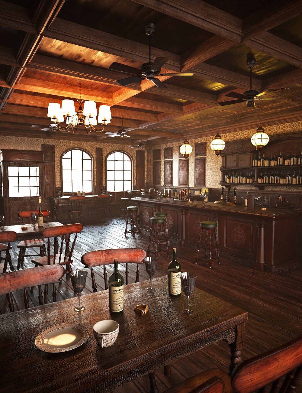 XI Old British Pub by: Xivon, 3D Models by Daz 3D