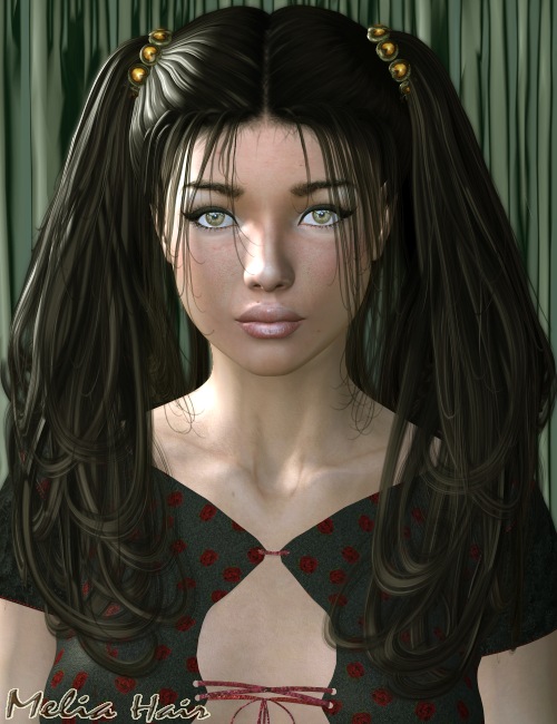 Melia Hair by: 3DreamMairy, 3D Models by Daz 3D