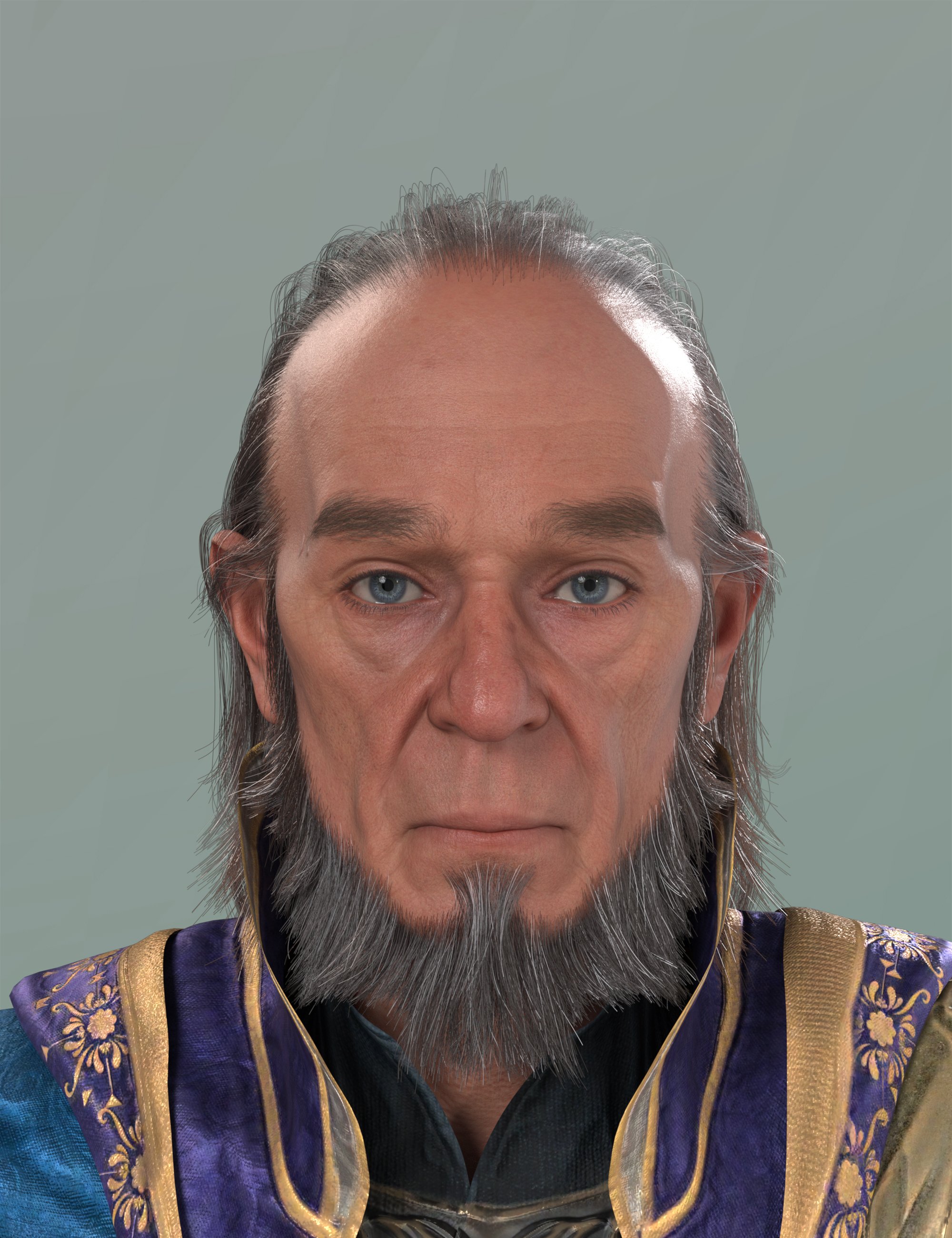 XYZ Evil Old Man's Hair for Genesis 9 by: XYZ, 3D Models by Daz 3D