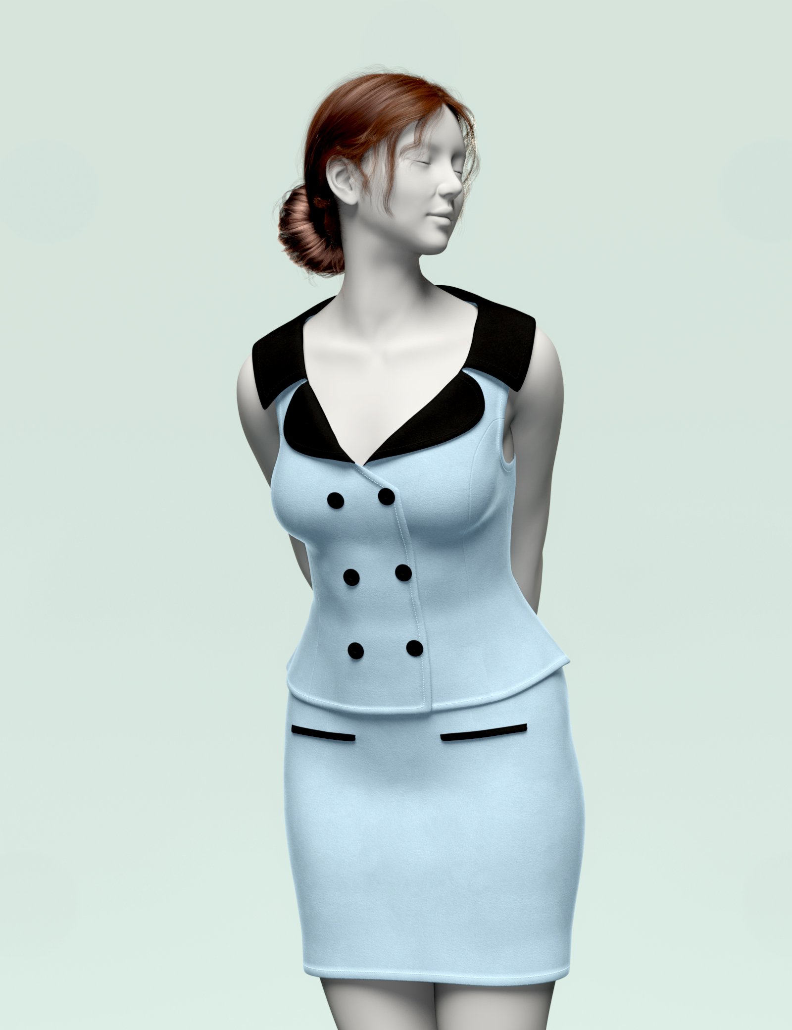 dForce MK Retro Elegance Outfit for Genesis 9