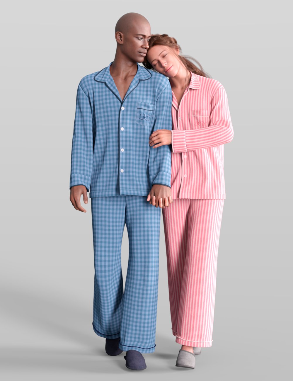 dForce TN Cozy Pajama Outfit for Genesis 9