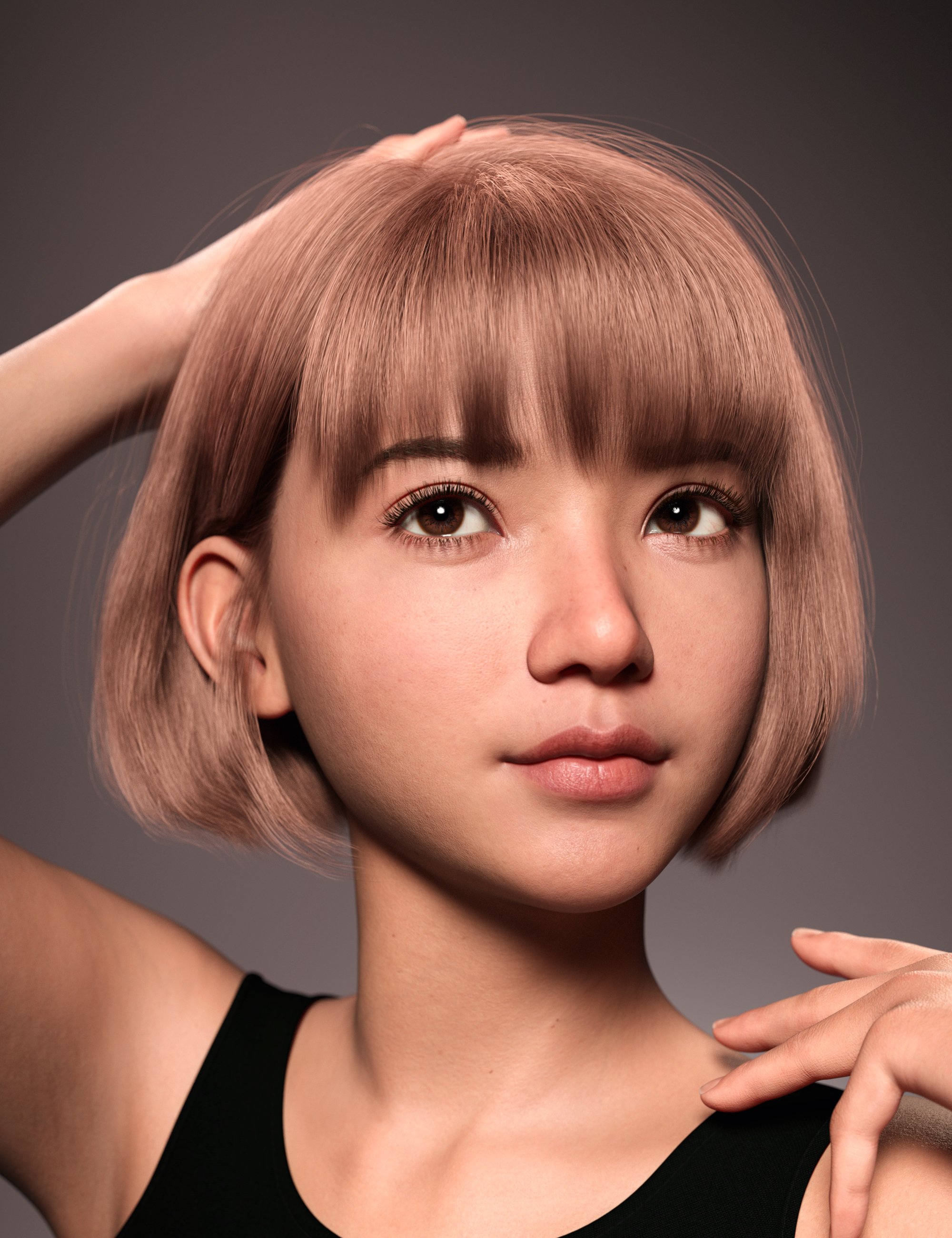 FE Bubble Bob Hair for Genesis 9