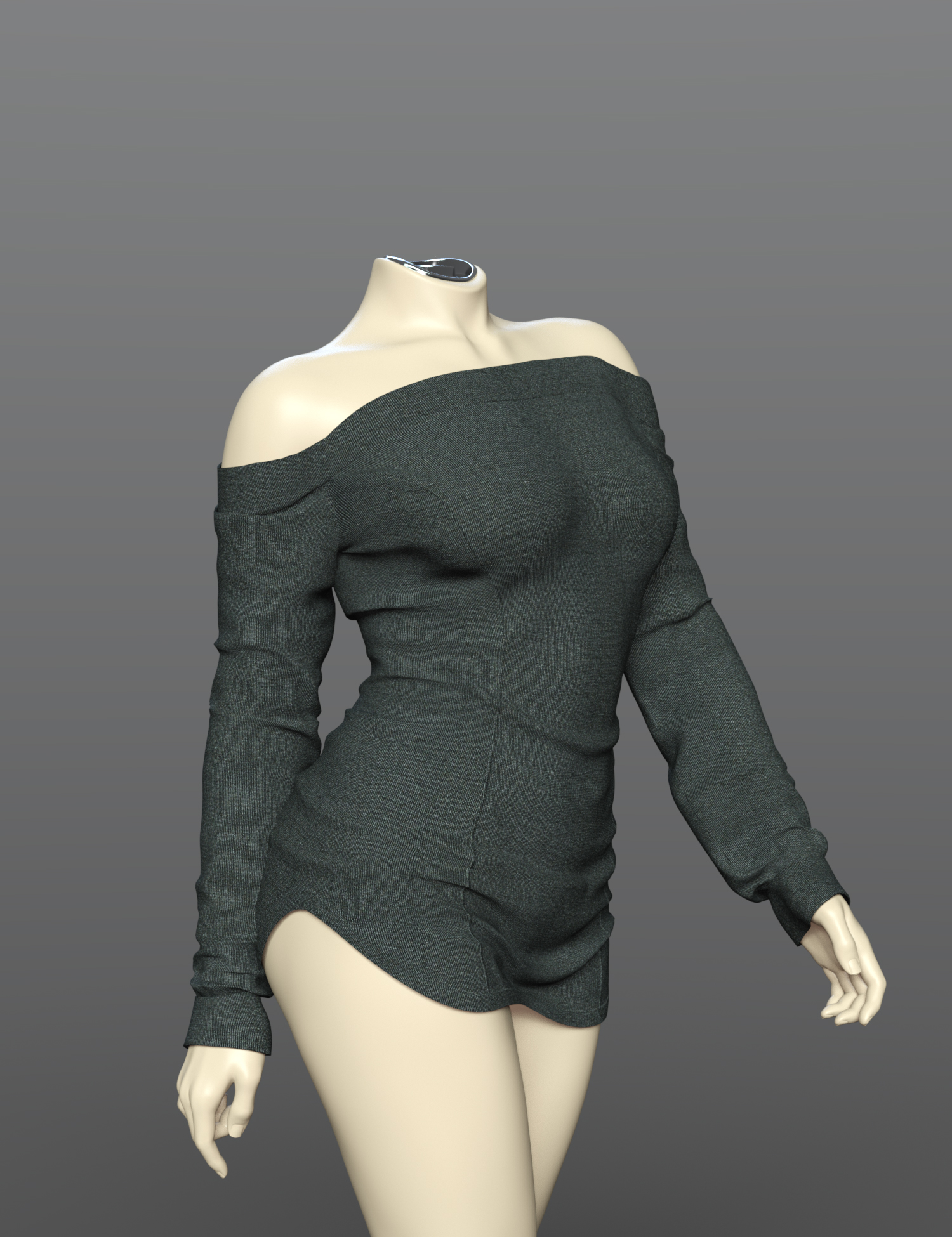 dForce SPR Off The Shoulder Dress for Genesis 9