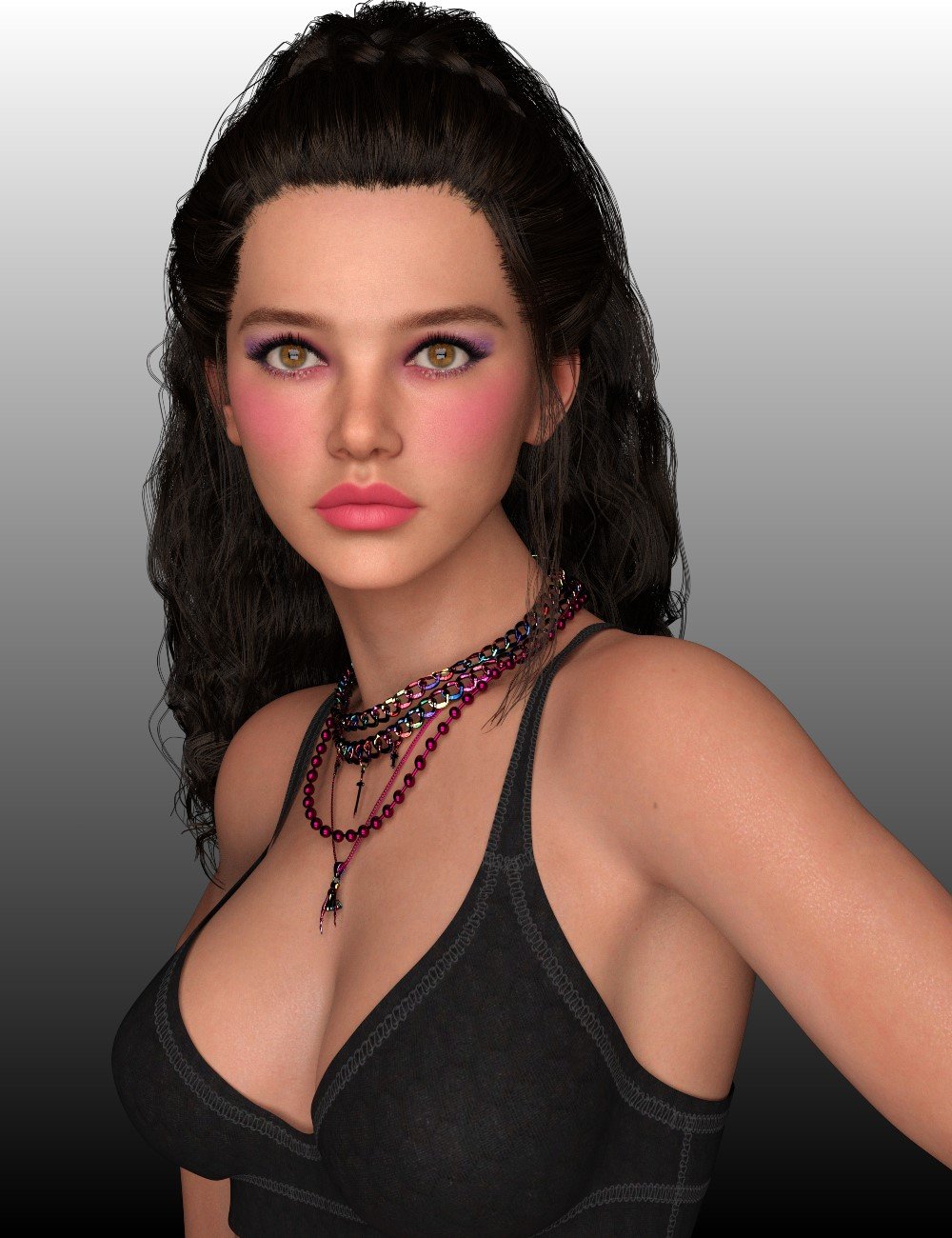 L3D Quick Click Glamour Hair by: LUNA3D, 3D Models by Daz 3D