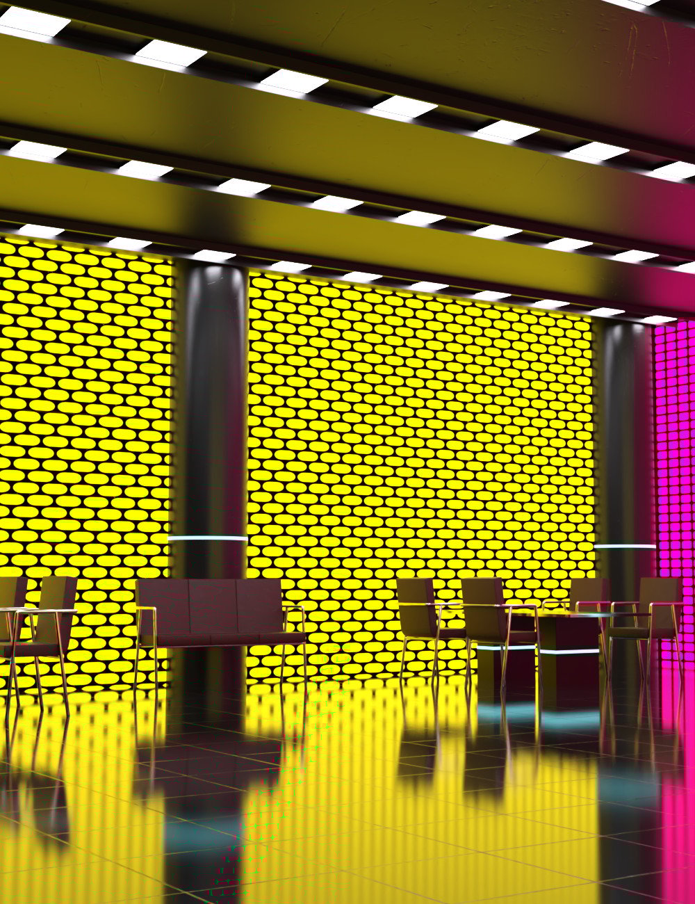 Neon Dance Floor Vignette