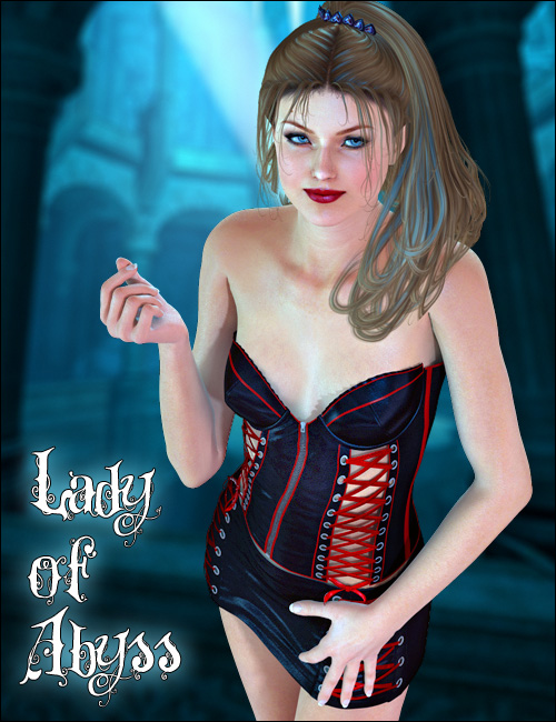 Lady Of Abyss Corset Dress by: 4blueyes, 3D Models by Daz 3D