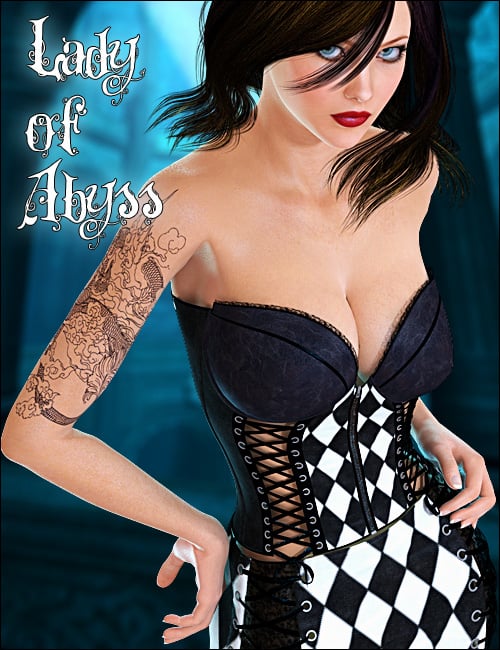 Lady Of Abyss Corset Dress by: 4blueyes, 3D Models by Daz 3D