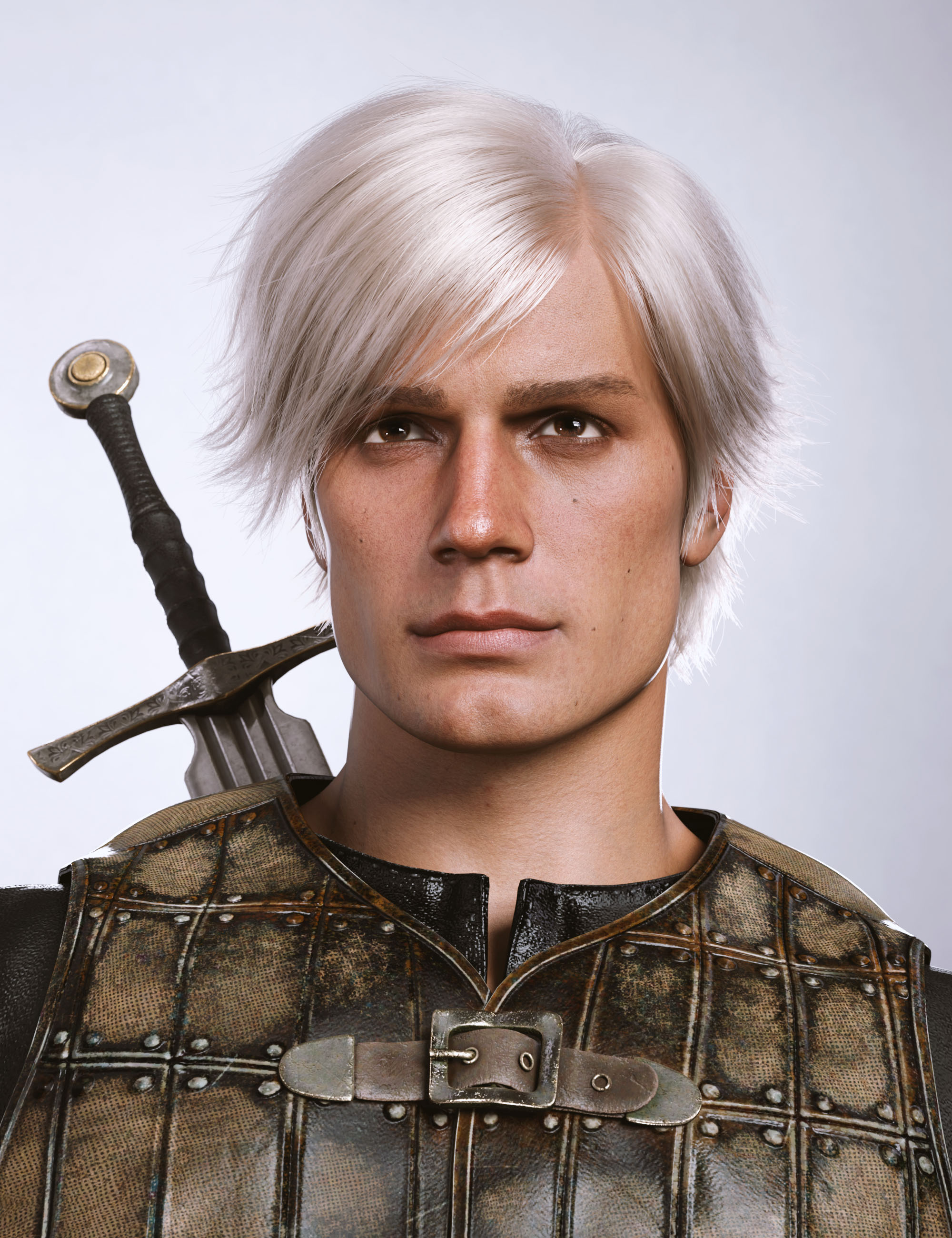 dForce AK Brilliant Hair for Genesis 9 by: Art Ken, 3D Models by Daz 3D