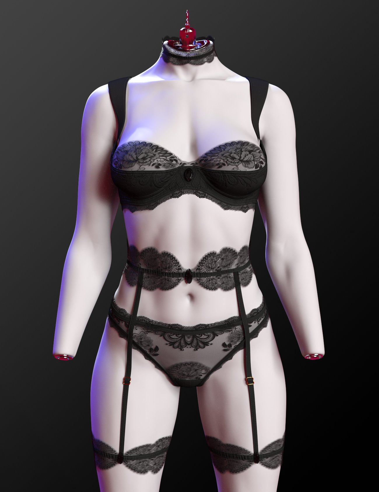 X-Fashion Obsession Lingerie for Genesis 9 by: xtrart-3d, 3D Models by Daz 3D