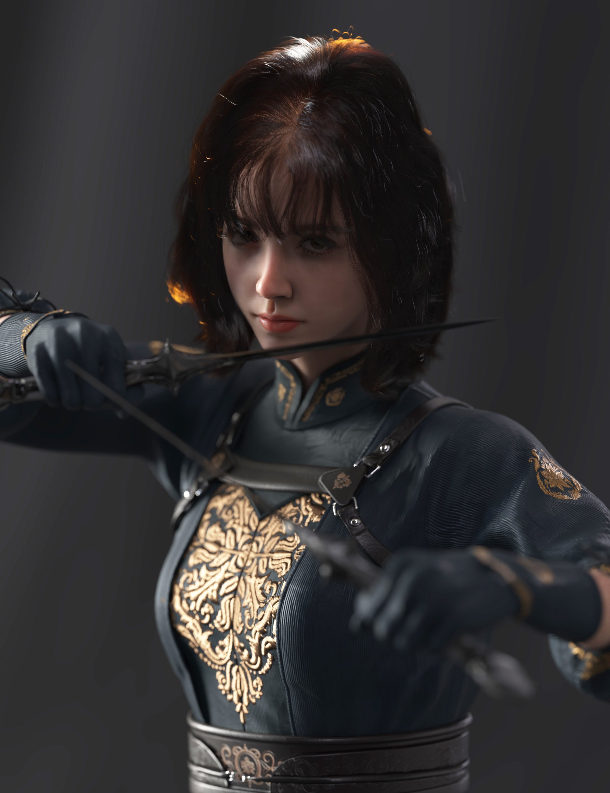 dForce Princess Petra's Assassin Outfit by: Princess, 3D Models by Daz 3D