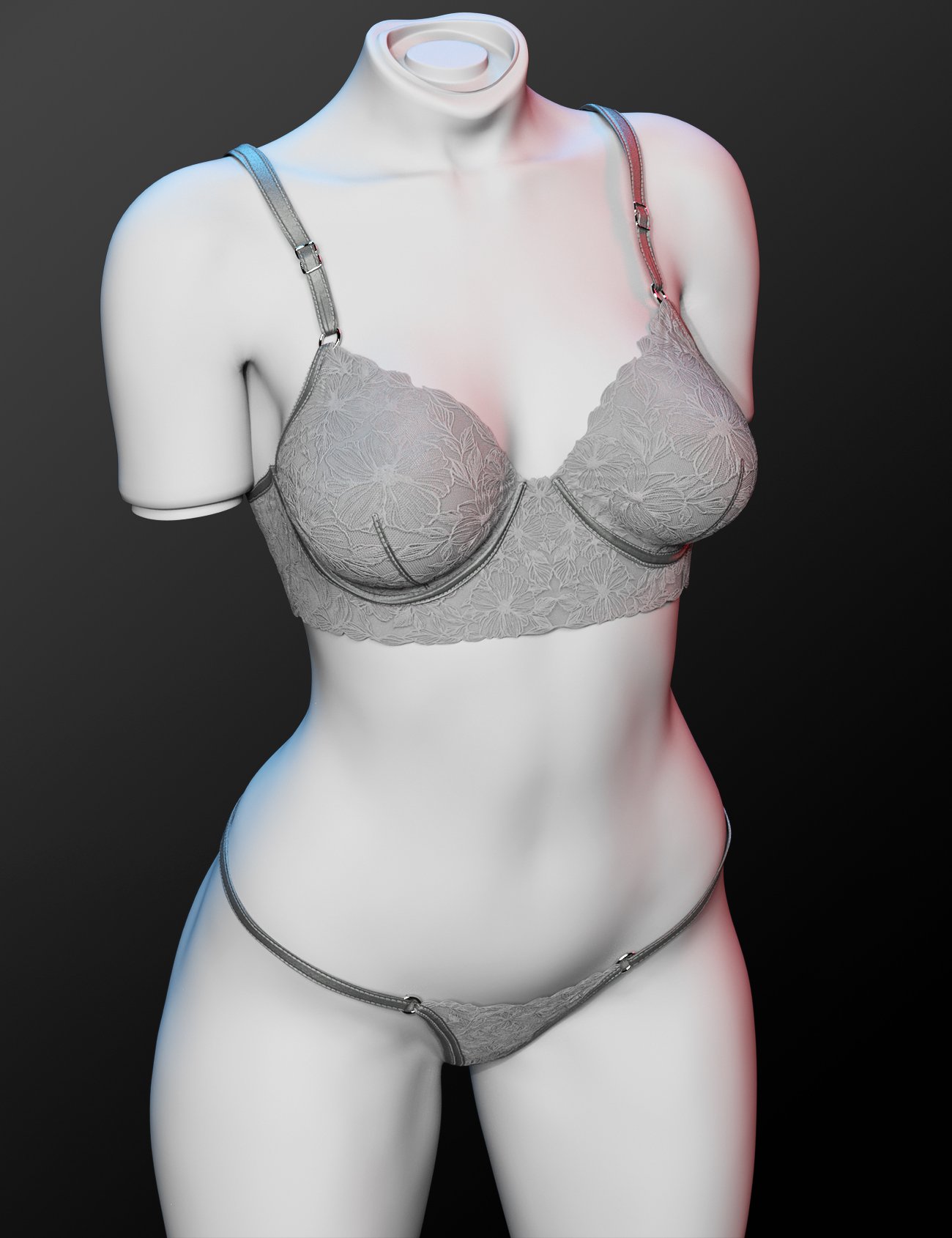 X-Fashion Floral Romantic Lingerie for Genesis 9 and 8, 8.1 Female by: xtrart-3d, 3D Models by Daz 3D