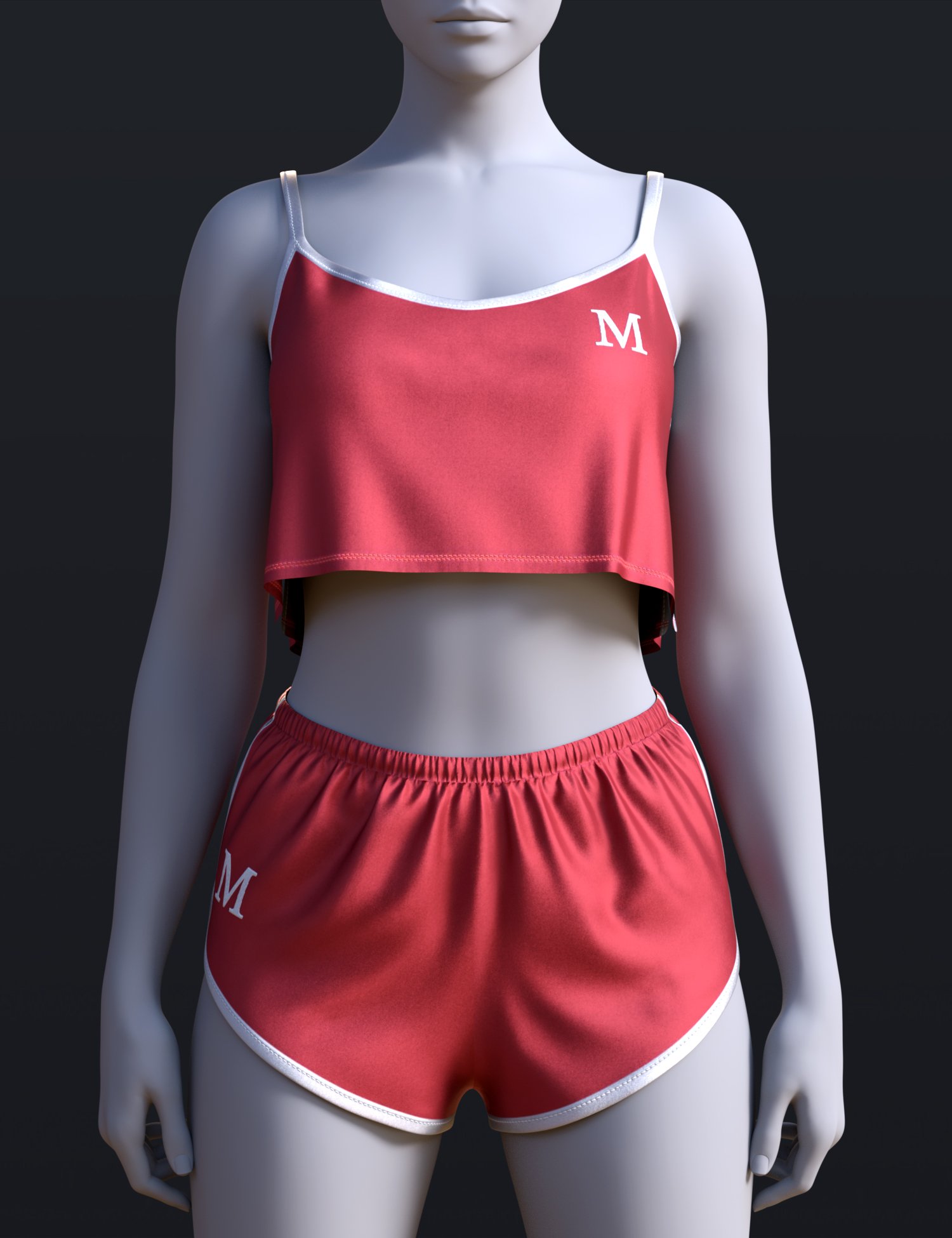 dForce BS Pajamas Set for Genesis 9 by: BirthStone, 3D Models by Daz 3D