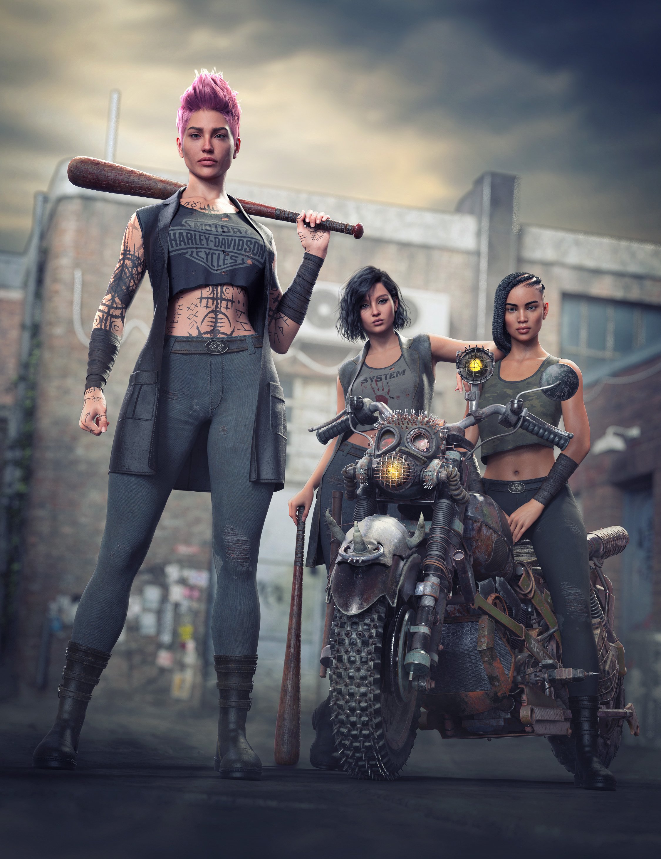 dForce Urban Survivor Outfit for Genesis 9, 8.1 and 8 Female