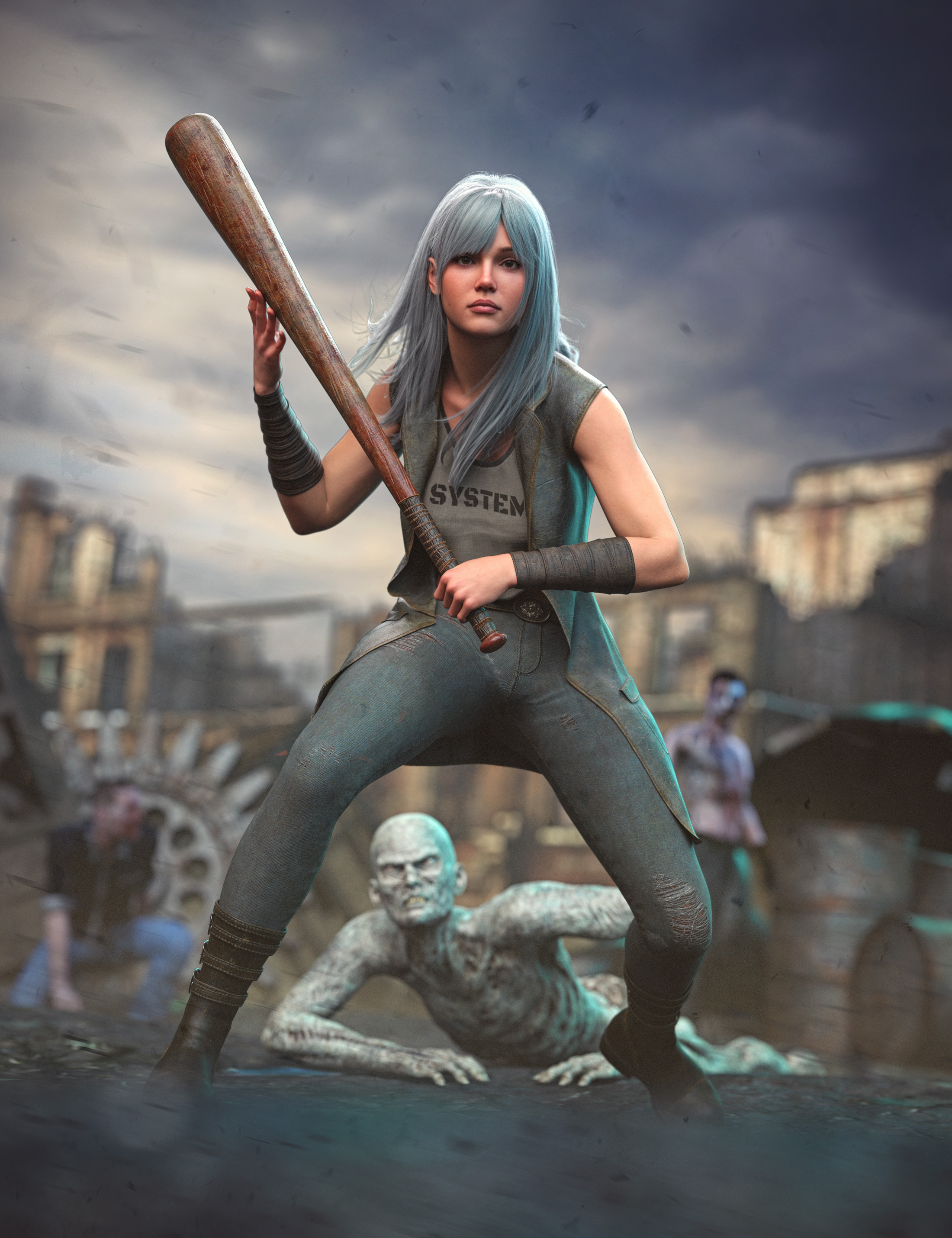 dForce Urban Survivor Outfit for Genesis 9, 8.1 and 8 Female