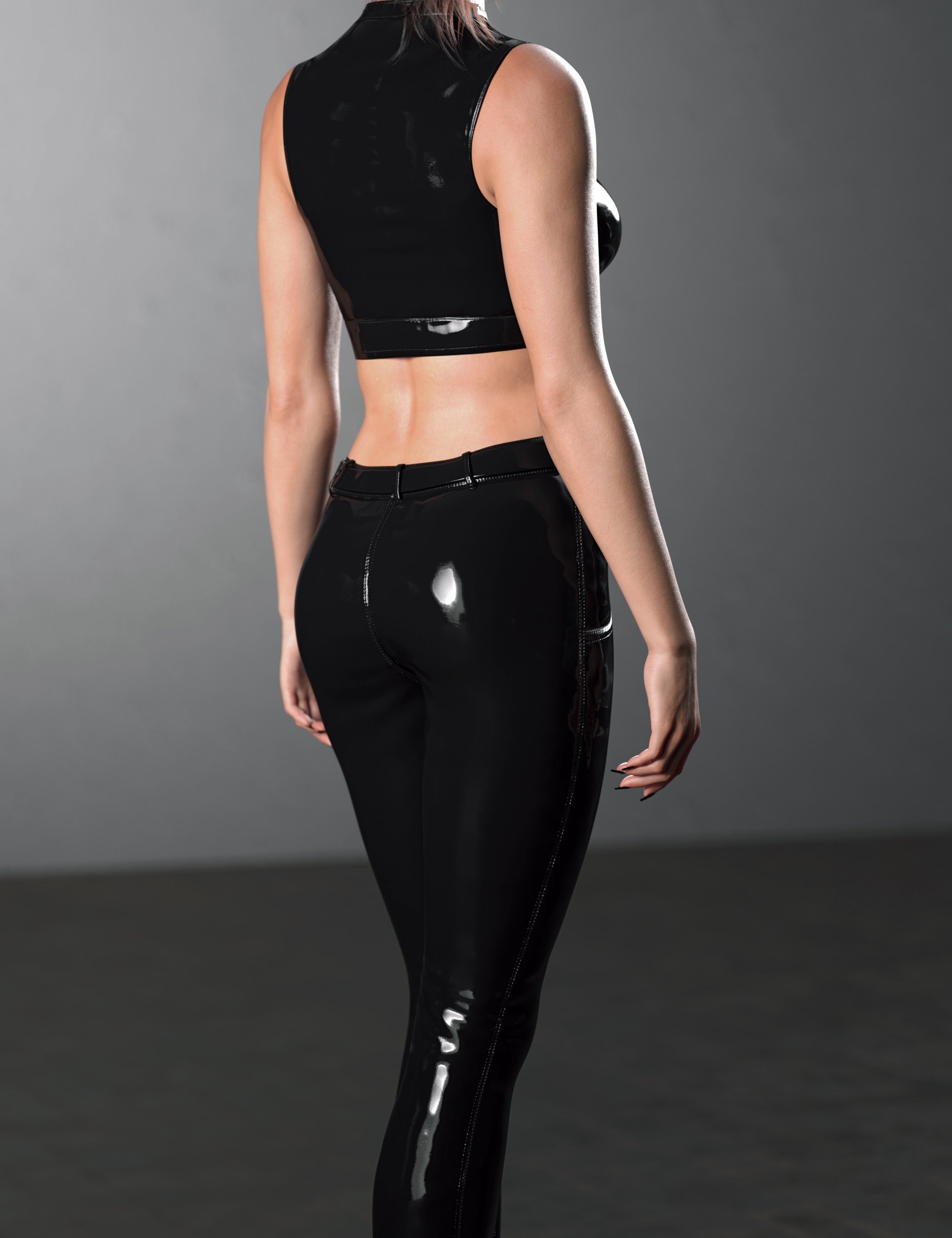 dForce Leather Pants and Top for Genesis 9
