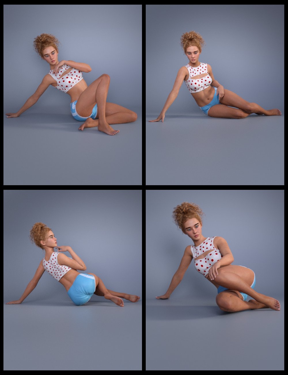 EG Lovely Poses 12 for Genesis 9 by: Ergou, 3D Models by Daz 3D