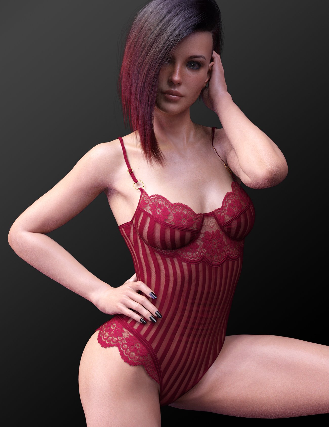 X-Fashion Grace Bodysuit for Genesis 9, 8.1 and 8