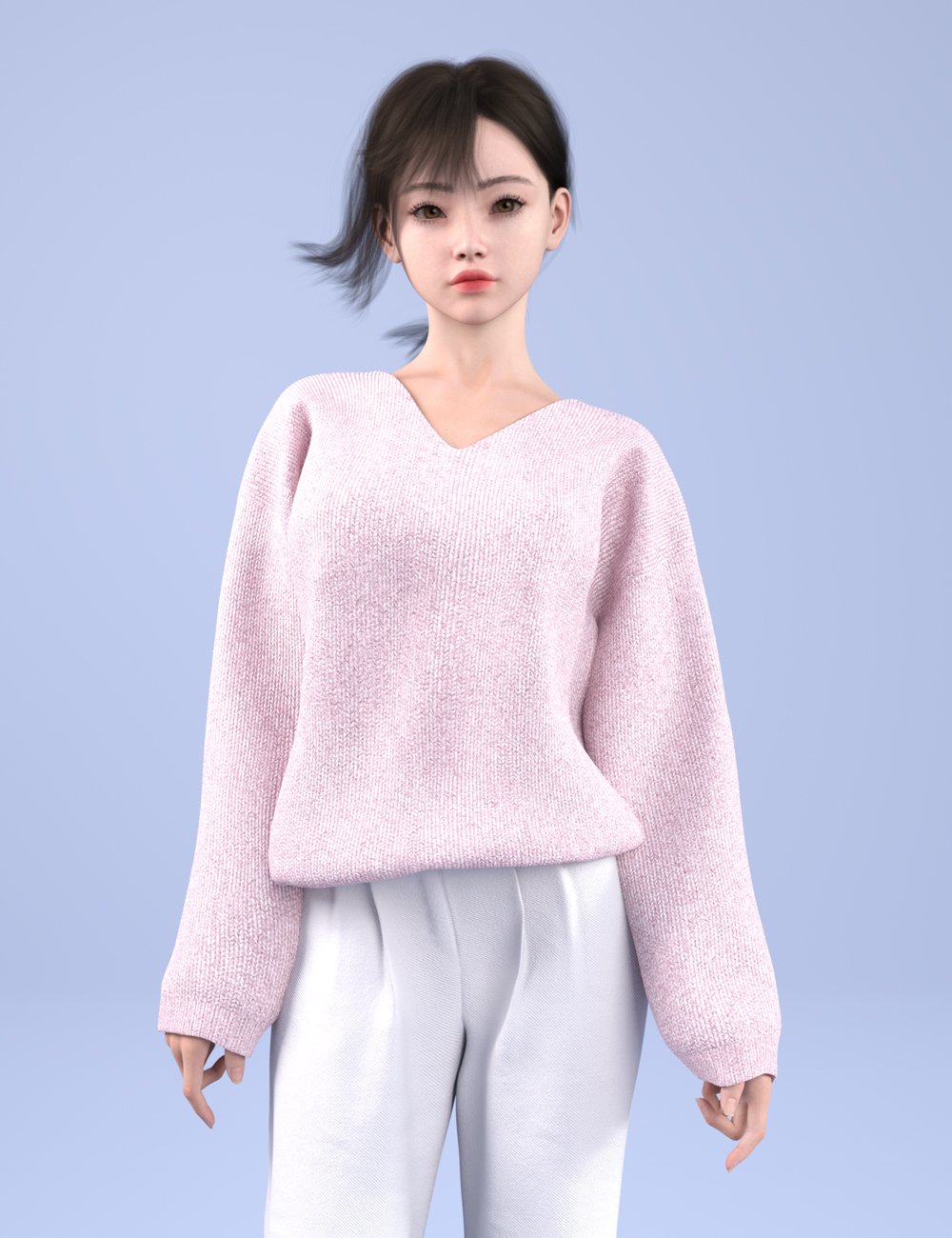dForce HnC24 Loose Knit Sweater Outfit for Genesis 9