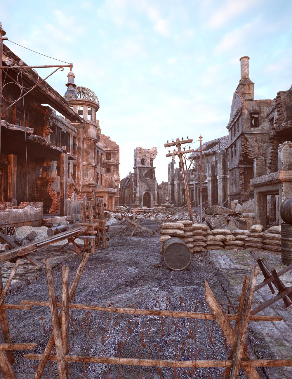 XI War Damaged Street by: Xivon, 3D Models by Daz 3D