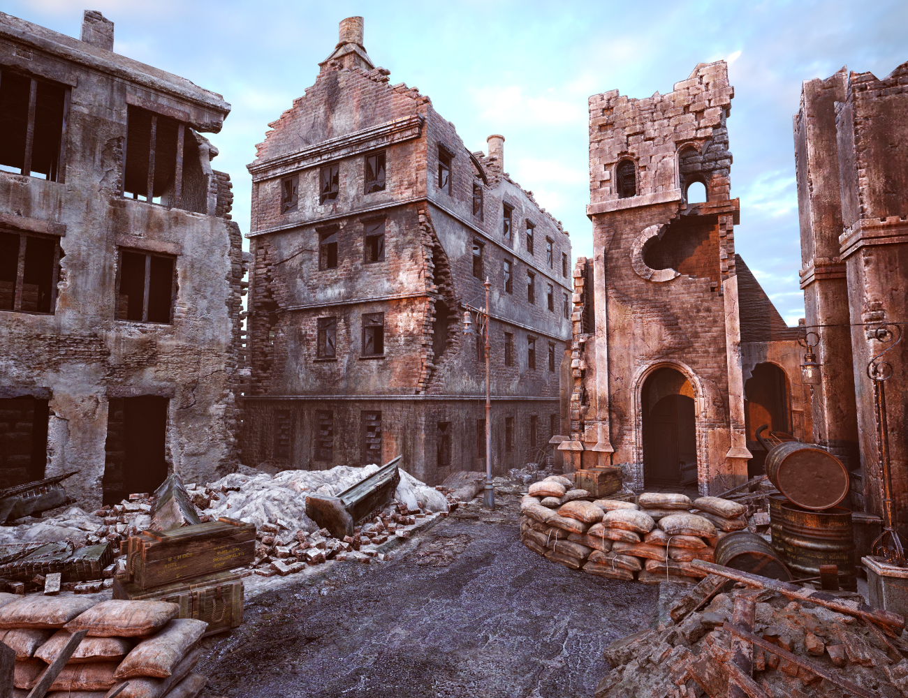 XI War Damaged Street | Daz 3D