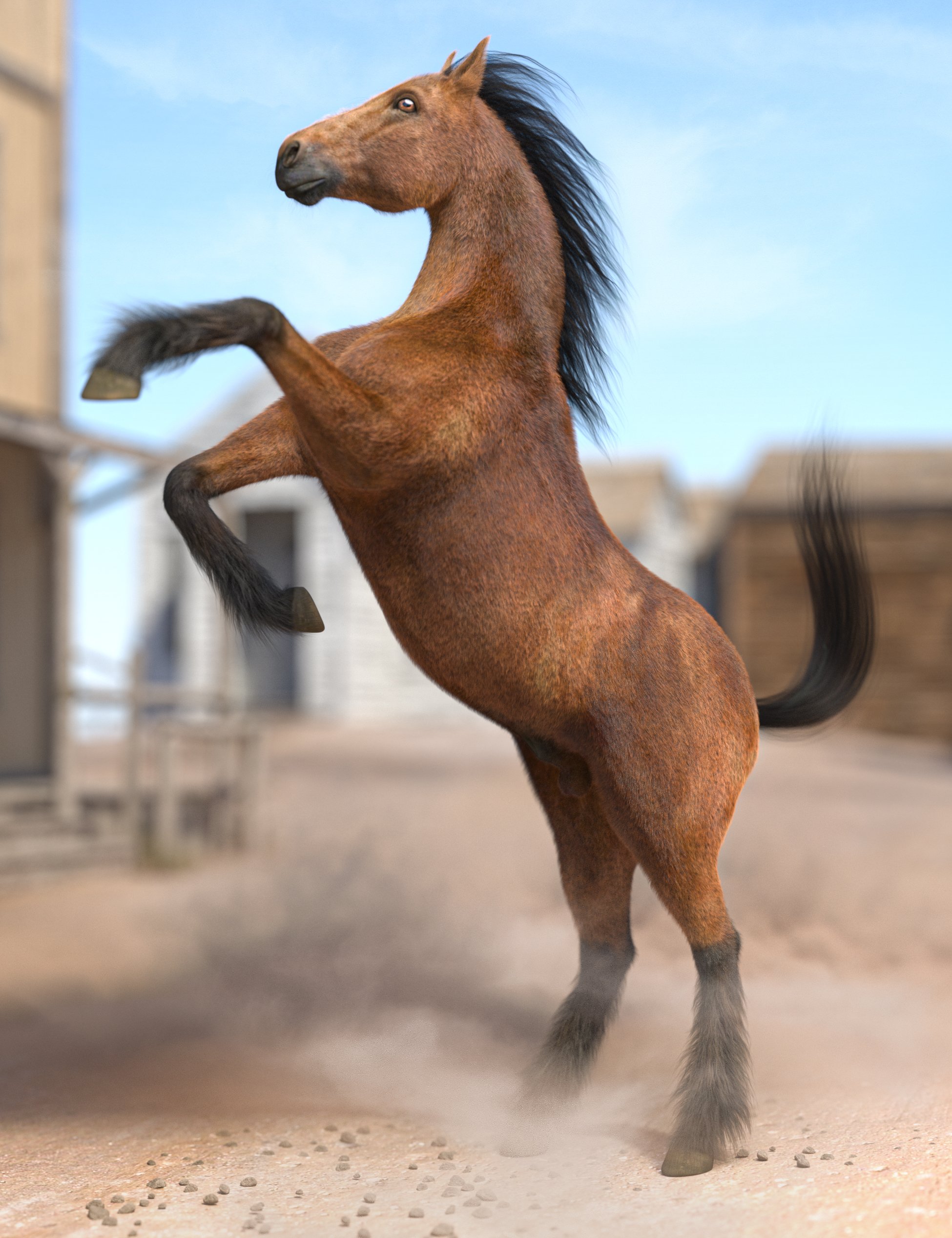 LI FUR for DAZ Horse 3 by: Laticis Imagery, 3D Models by Daz 3D