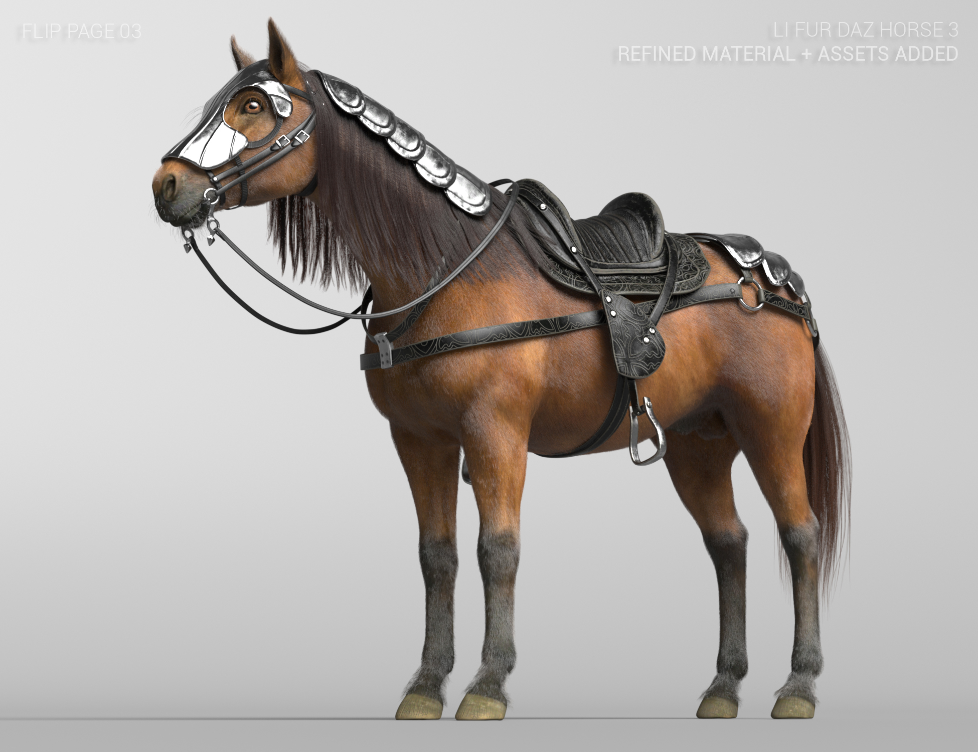 LI FUR for DAZ Horse 3 | Daz 3D