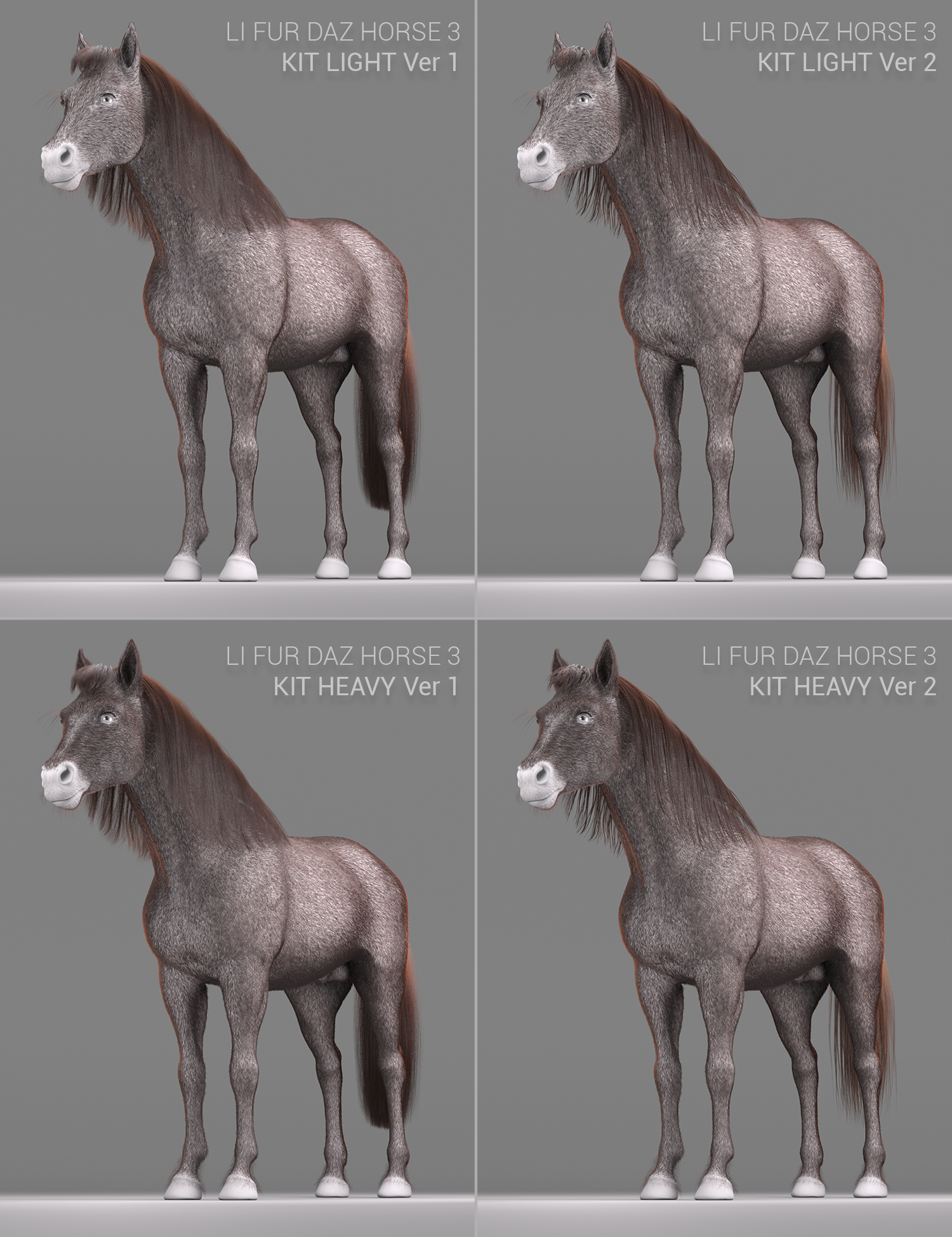 LI FUR for DAZ Horse 3 | Daz 3D