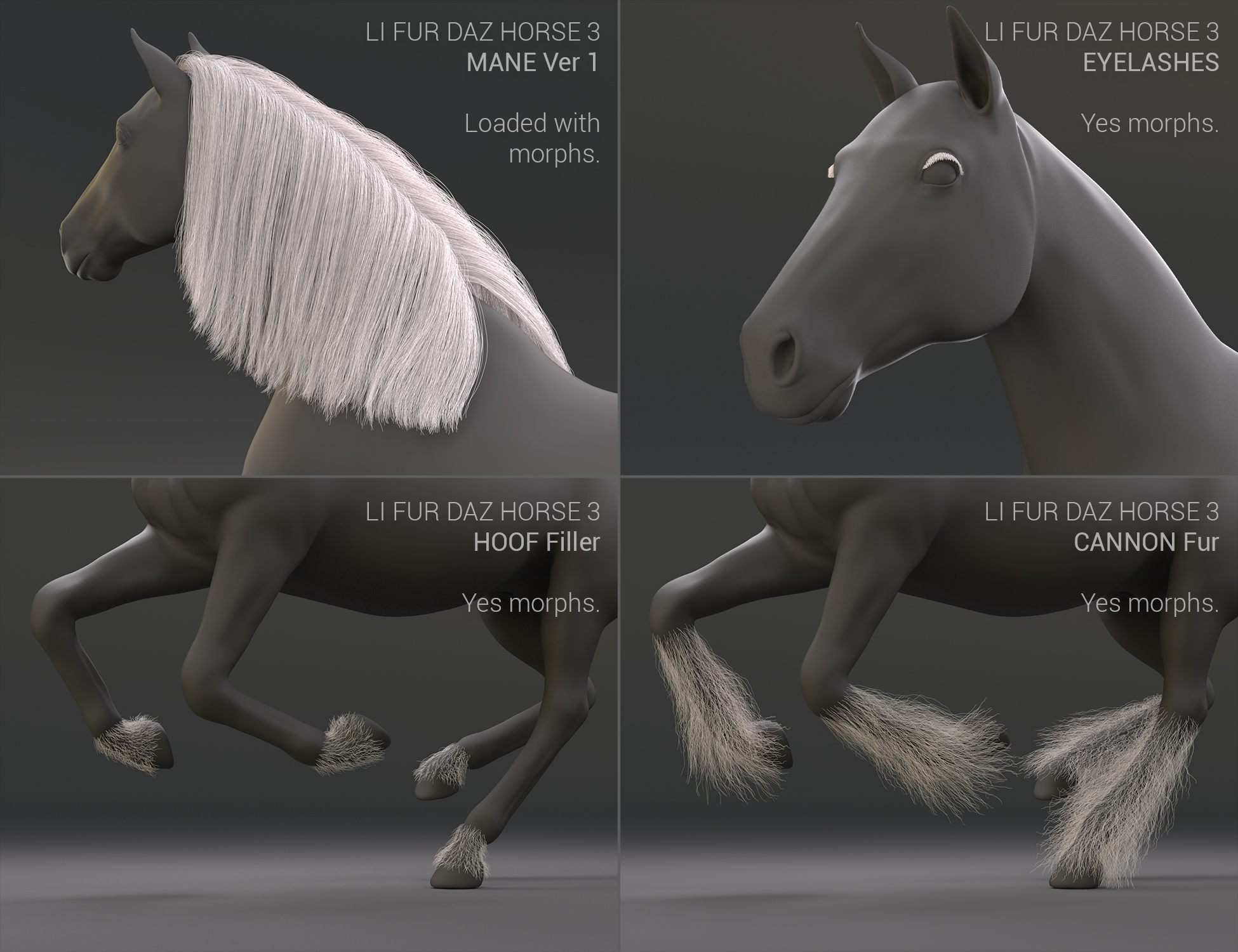 LI FUR for DAZ Horse 3 | Daz 3D
