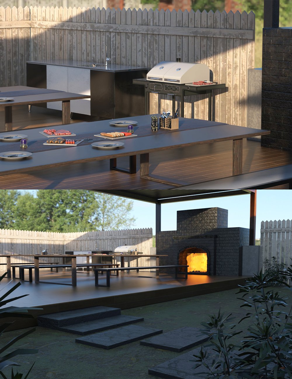 Backyard Barbecue by: Tesla3dCorp, 3D Models by Daz 3D